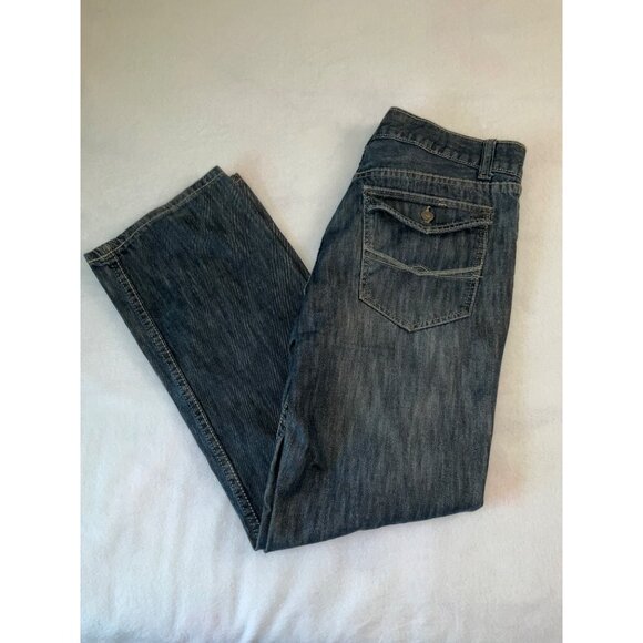Alfani Men's Dark Denim Whiskered Jeans, size 32x30 - Picture 1 of 7